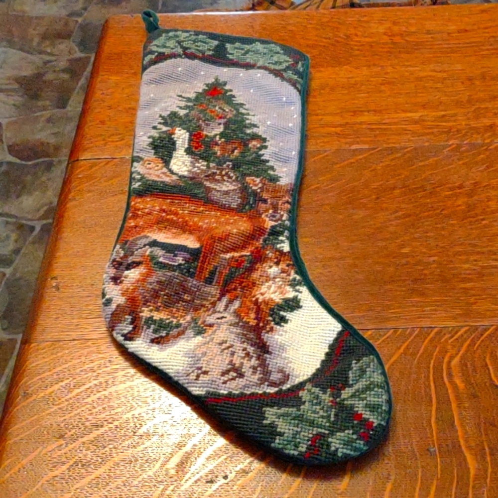 Needlepoint Christmas Stocking